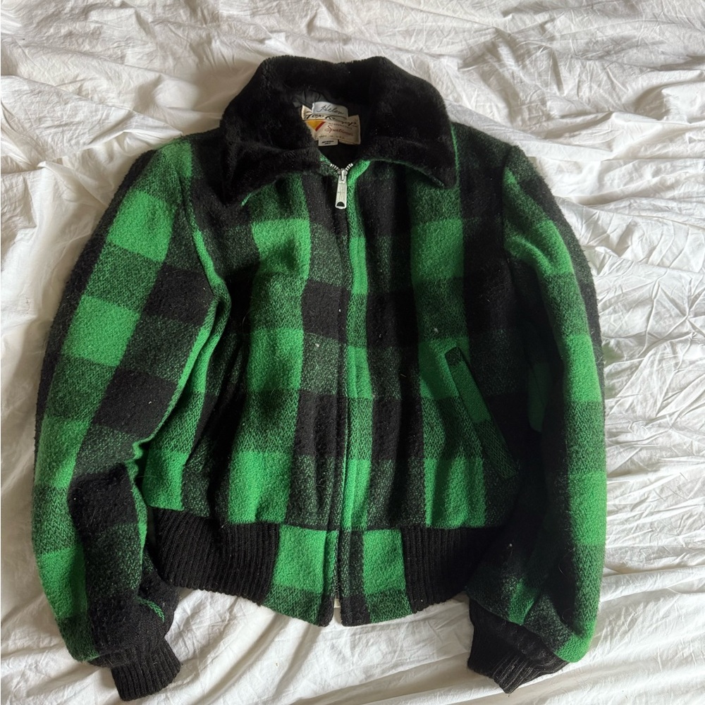 Vintage Fox Knapp Wool Bomber